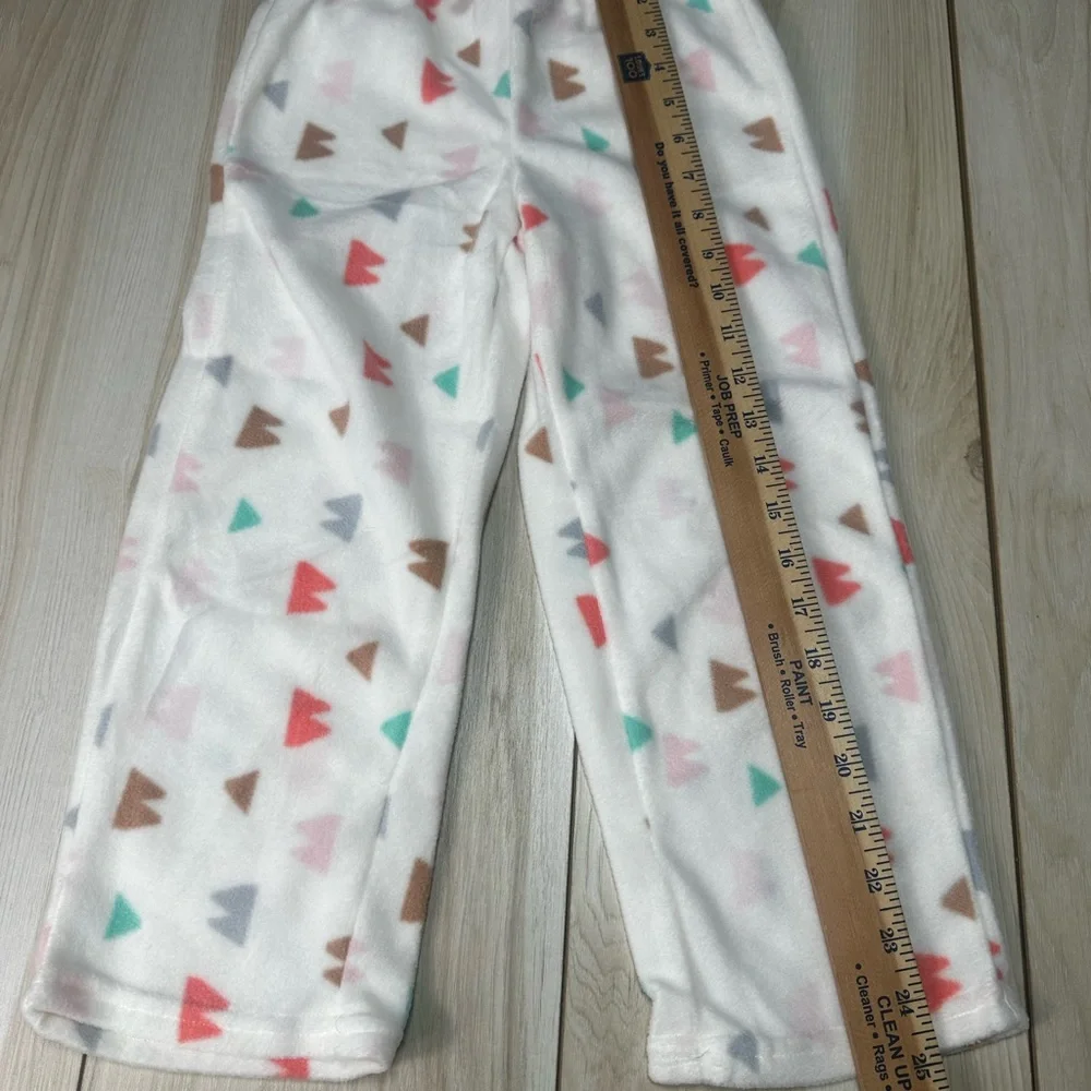 Eddie Bauer Girls Pajamas‎ 4 Piece matching fleece Pants Graphic Top Size XS 5/6